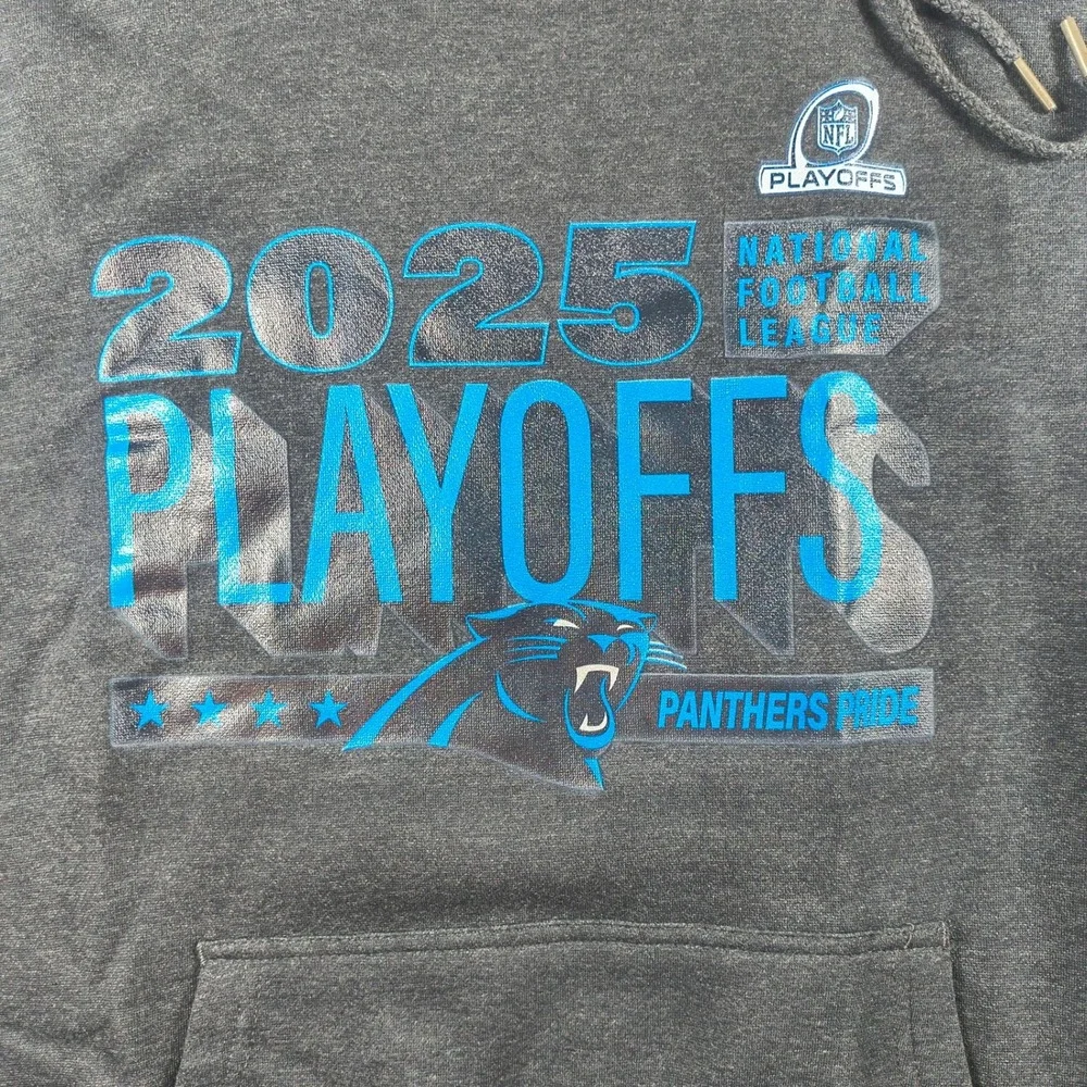 Fanatics Carolina Panthers 2025 NFL Playoffs Pride Hoodie Mens Large Gray NWT